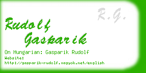 rudolf gasparik business card